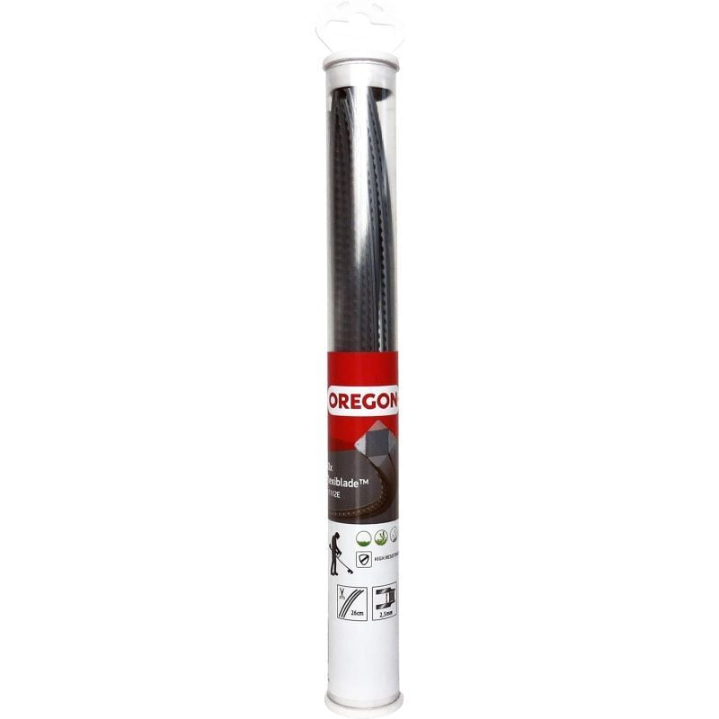 foto del prodotto filo decespugliatore quadrato flexi blade nero grigio 2,5mm 26cm oregon 111112e