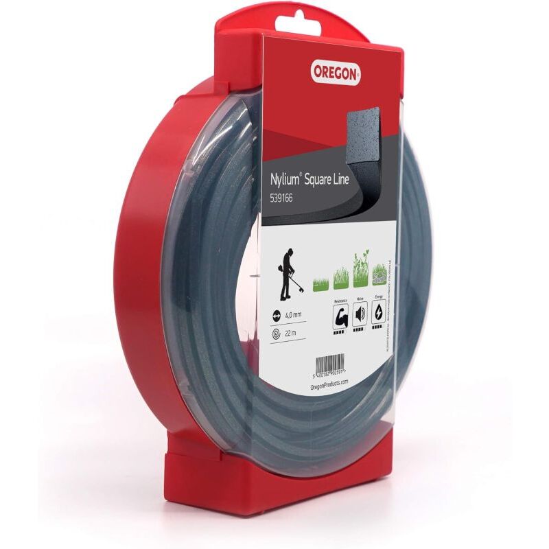 foto del prodotto filo decespugliatore quadrato nylium nero 4.0mm 22m oregon 539166
