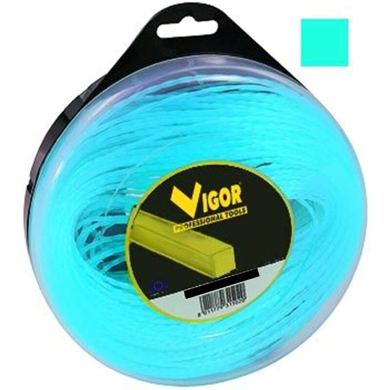 foto del prodotto filo decespugliatori vigor quadro alu blu 30 mt d.mm. 4