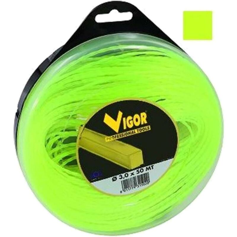 foto del prodotto filo decespugliatori vigor quadro mt. 50 d.mm. 3