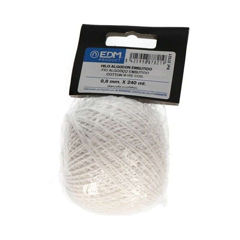 foto del prodotto filo di cotone incorporato per elettroerosione 100 g 240 m bianco