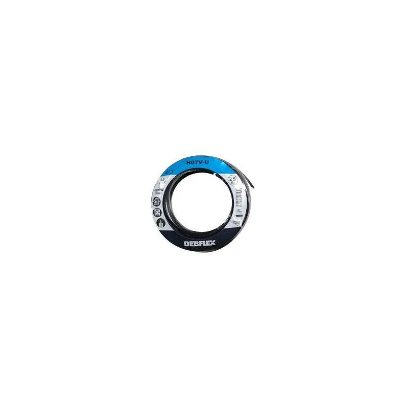 foto del prodotto filo di fase nero h07v u conduttore 2,5 mm 450 750 v bobina da 25 m