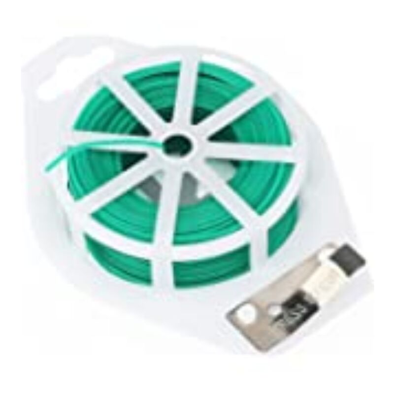 foto del prodotto filo di ferro plastificato vilmorrin, colore verde, con taglio - 100 m