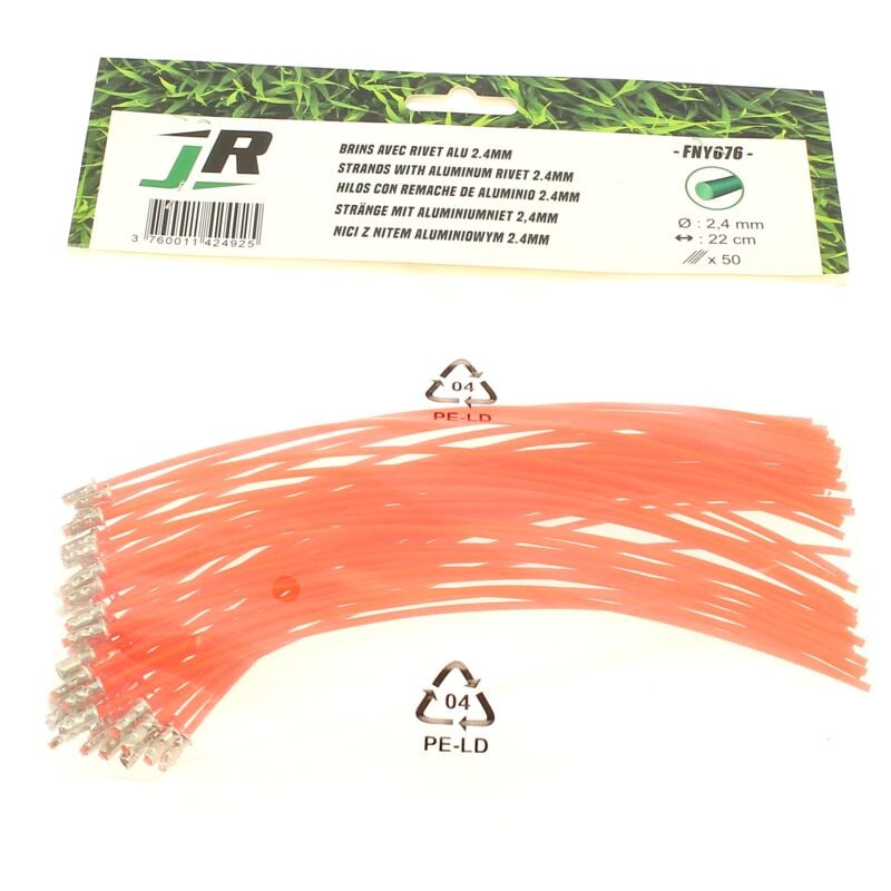 foto del prodotto filo di nylon 21cm 2,4mm per 50 per decespugliatore hyundai