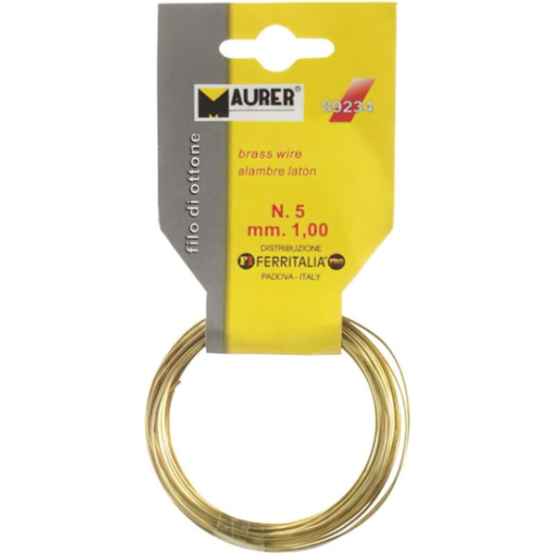 foto del prodotto filo di ottone maurer diametro 1mm da 7m - d020031010