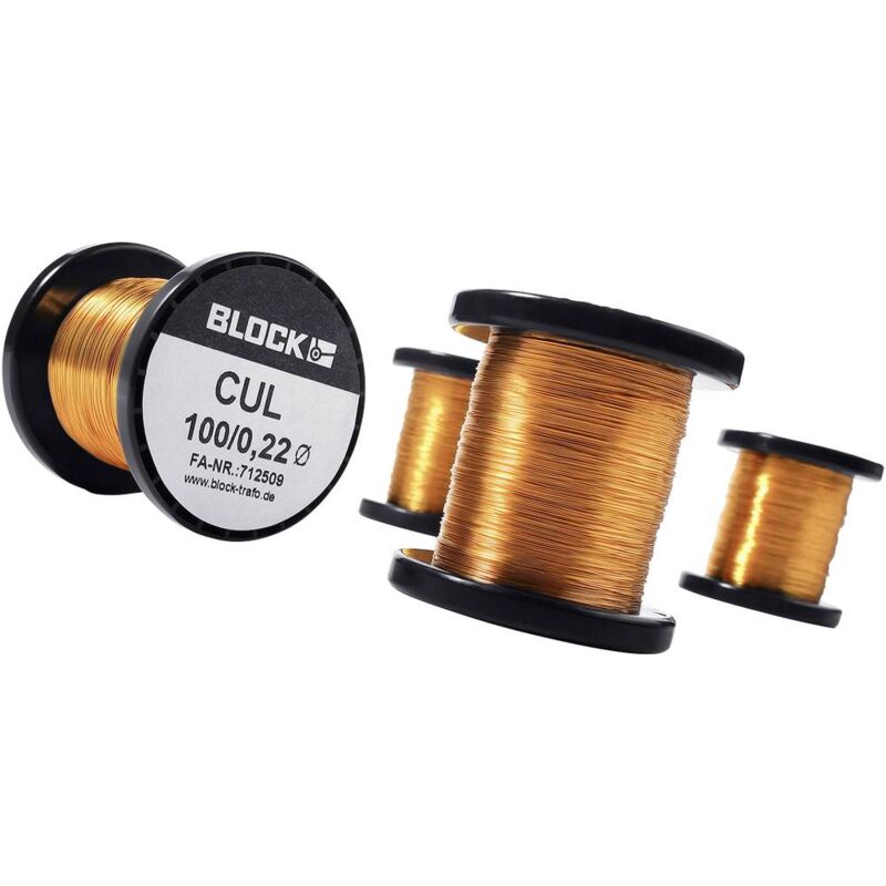 foto del prodotto filo di rame smaltato diametro con isolante 0.08 mm 856 m 0.05 kg block