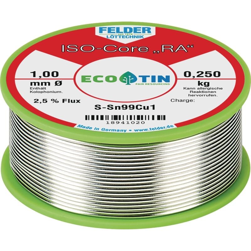 foto del prodotto filo di saldatura iso core ra 1,5mm 250g s sn99cu1