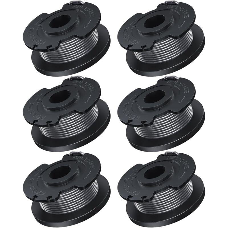 foto del prodotto filo di taglio 1,6 mm 5 m di lunghezza, compatibile bosch per tosaerba a batteria easygrasscut, incl. 6 bobine di filo da taglio f016800569
