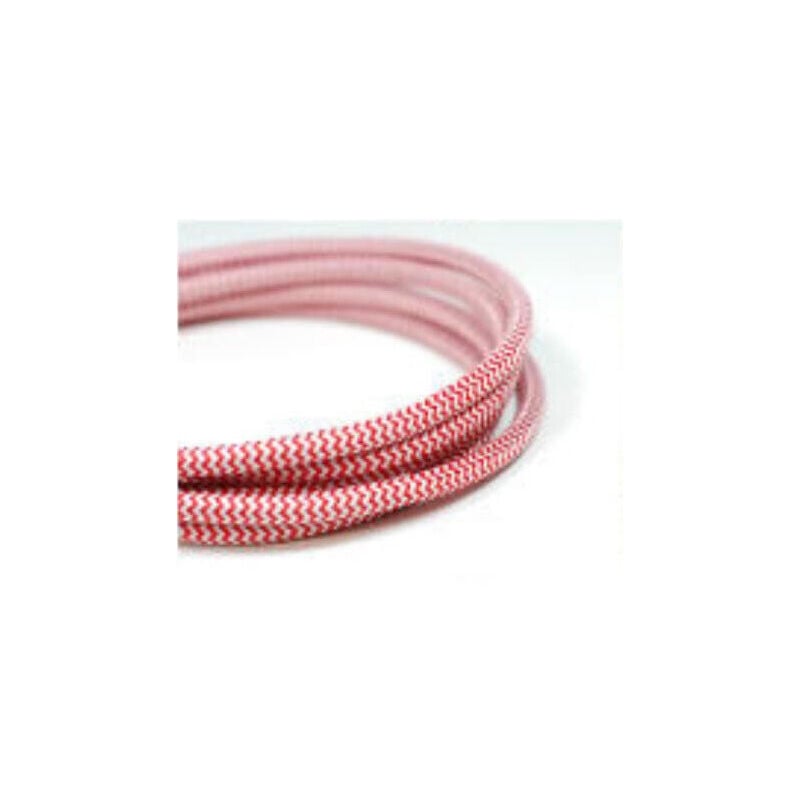 foto del prodotto filo elettrico prodotto intessuto affresco rosso e bianco vintage retr 