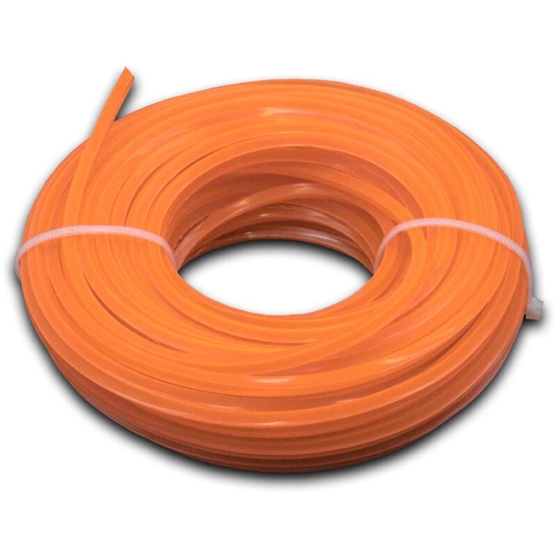 foto del prodotto filo falciante universale compatibile con tagliaerba, decespugliatore filo di ricambio, arancione, 3 mm x 15 m, quadrato vhbw