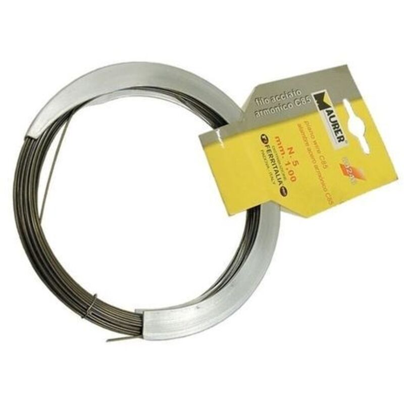 foto del prodotto filo in acciaio armonico c85 in matassina misura n 2 0,7 mm 33 mt maurer