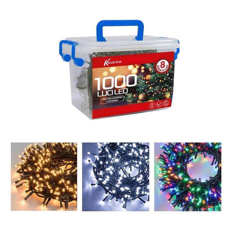 immagine 0 del prodotto filo led 1000 multicolor interno ed esterno in box 49 m