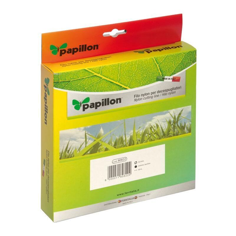 foto del prodotto filo nylon per decespugliatore 50 mt 3 mm profilo tondo papillon