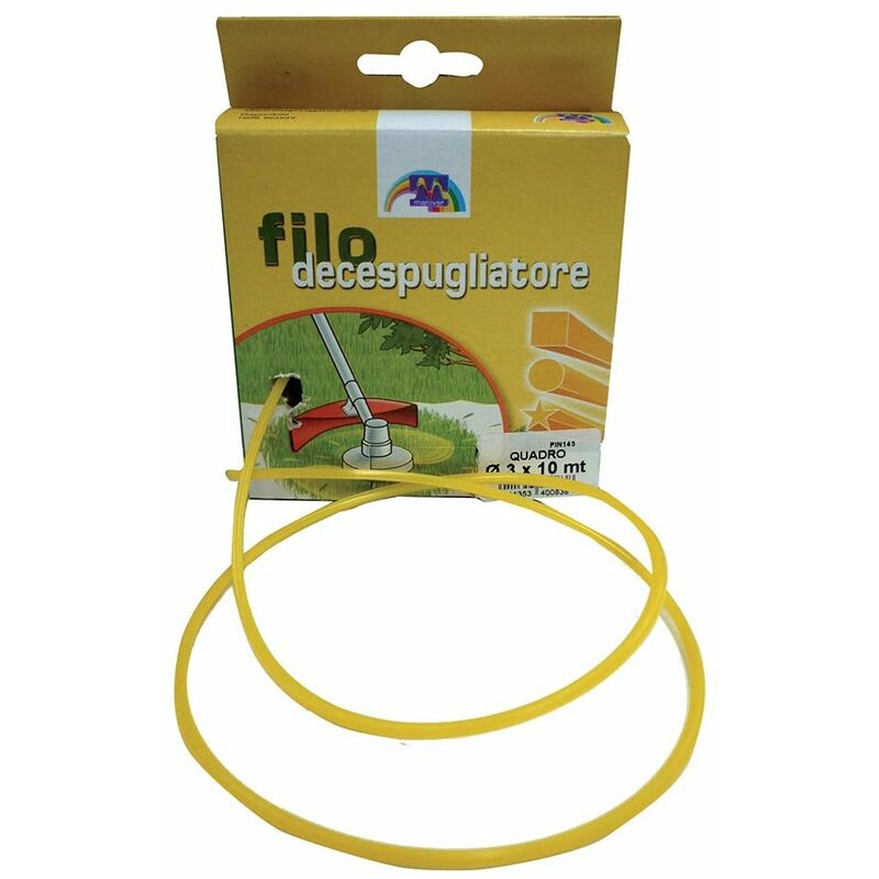 foto del prodotto filo nylon quadro x decespugliatore mm.3,3 x 50mt.