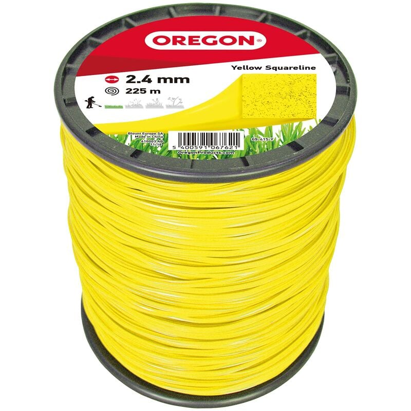 foto del prodotto filo per decespugliatore quadrato nylon giallo ø 2.4mm/225m oregon 69-415-y