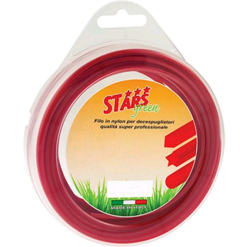 foto del prodotto filo per decespugliatore quadro corallo stars mm 2,4 - mt 15 - 1 pz