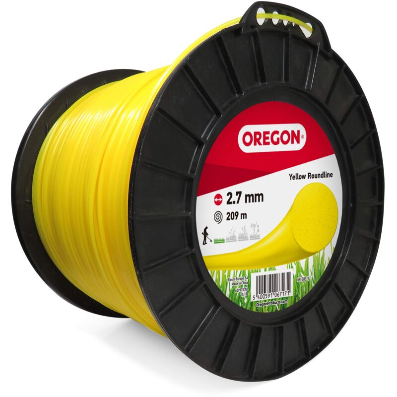 foto del prodotto filo per decespugliatore rotondo in nylon resistente, adatto per erba alta, rifiniture e vegetazione fitta, compatibile con numerosi marchi, 2,7 mm x