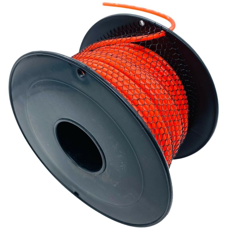 foto del prodotto filo per decespugliatore tagliaerba tondo quadro da 4 mm bobina da 50 e 100 mtbobina filo decespugliatore filo tondo 4mm 100 mt