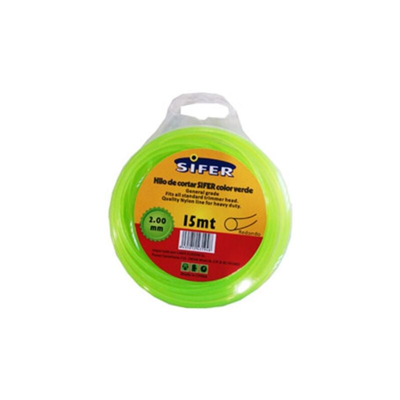 foto del prodotto filo per decespugliatore tondo verde sifer 2,00 mm x 15 m