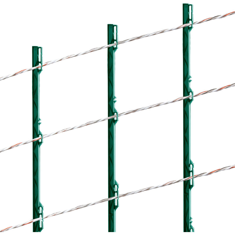 foto del prodotto filo per recinzione elettrica, 2625 piedi 800 m, filo in polietilene portatile, diametro 3 32 , 9 fili metallici misti per conduttivit affidabile e