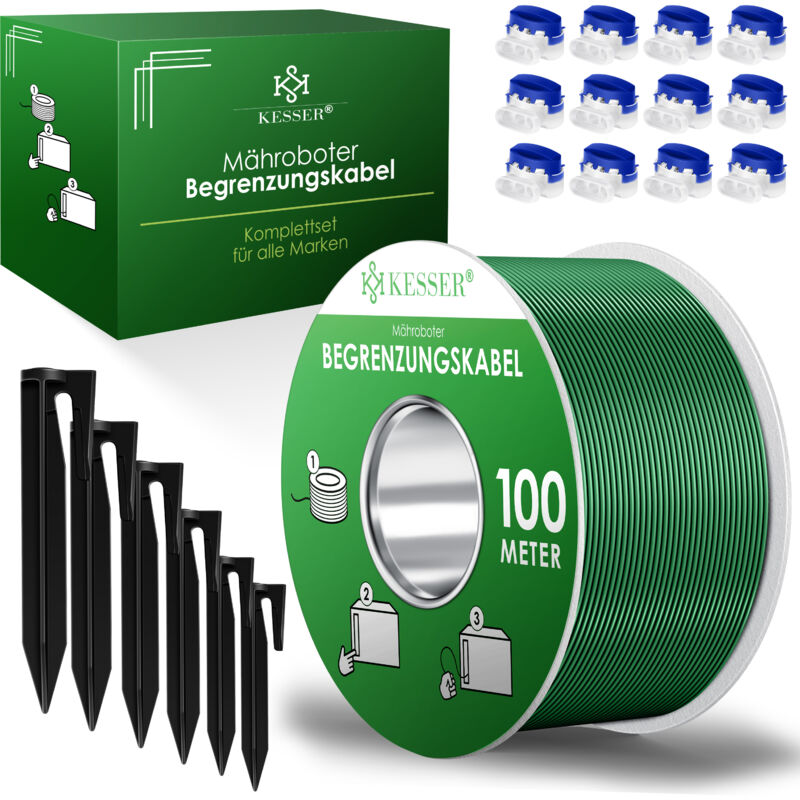 foto del prodotto filo perimetrale punte di terra connettore per cavo per tosaerba robot accessori per tosaerba robot set filo perimetrale compatibile universale