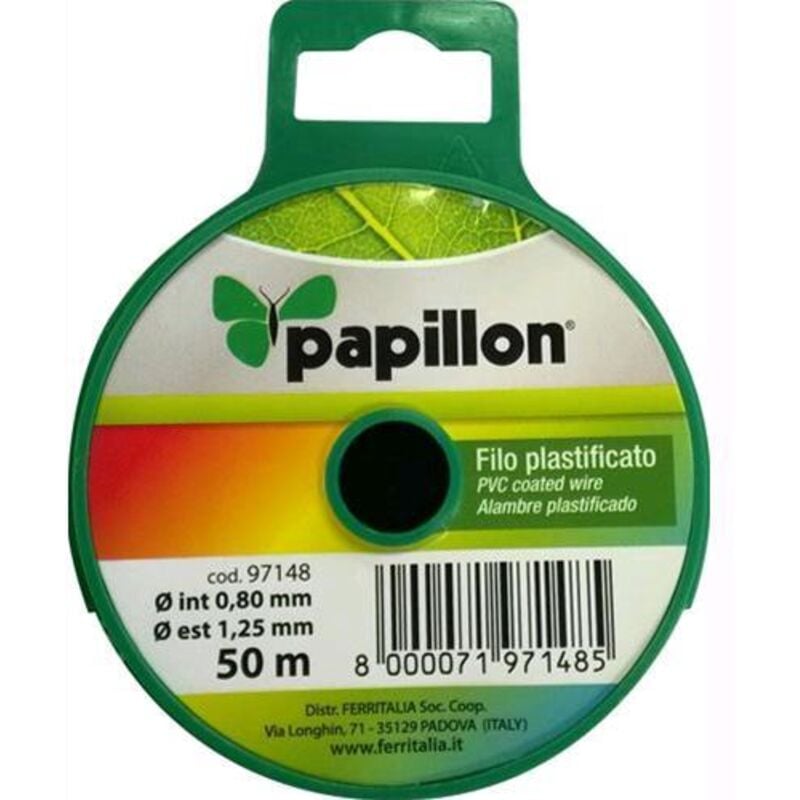 foto del prodotto filo plasticato bricolage 1,25mm 50mt papillon cf. in dispenser