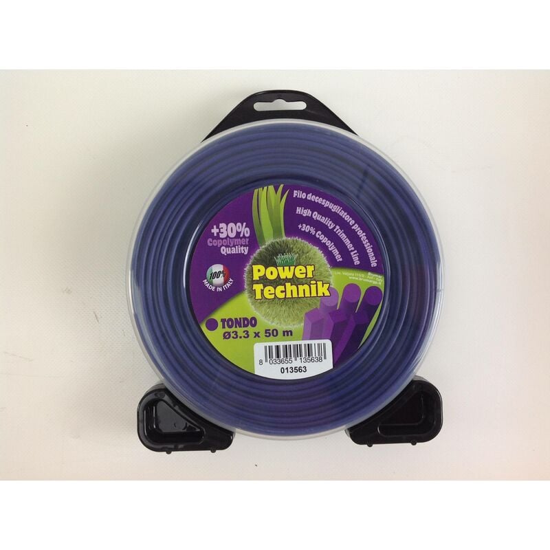foto del prodotto filo power technik decespugliatore viola diametro tondo 3,3 mm lunghezza 50 mt
