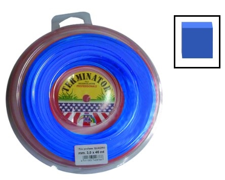 foto del prodotto filo professionale per decespugliatore in nylon quadro da mm 2,4 lun mt 72