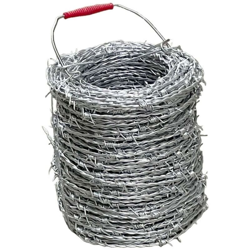 foto del prodotto filo spinato acciaio zincato 200 metri 2,2 mm per recinzione rete