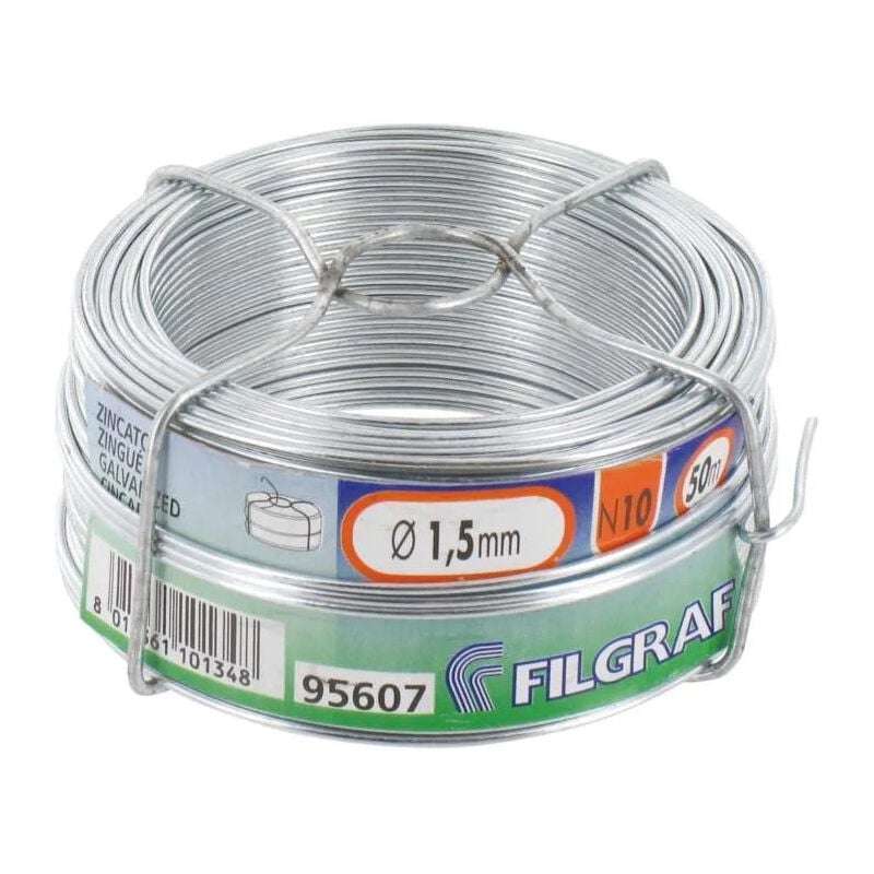 foto del prodotto filo zincato, 1.5mm, bobina da 50m