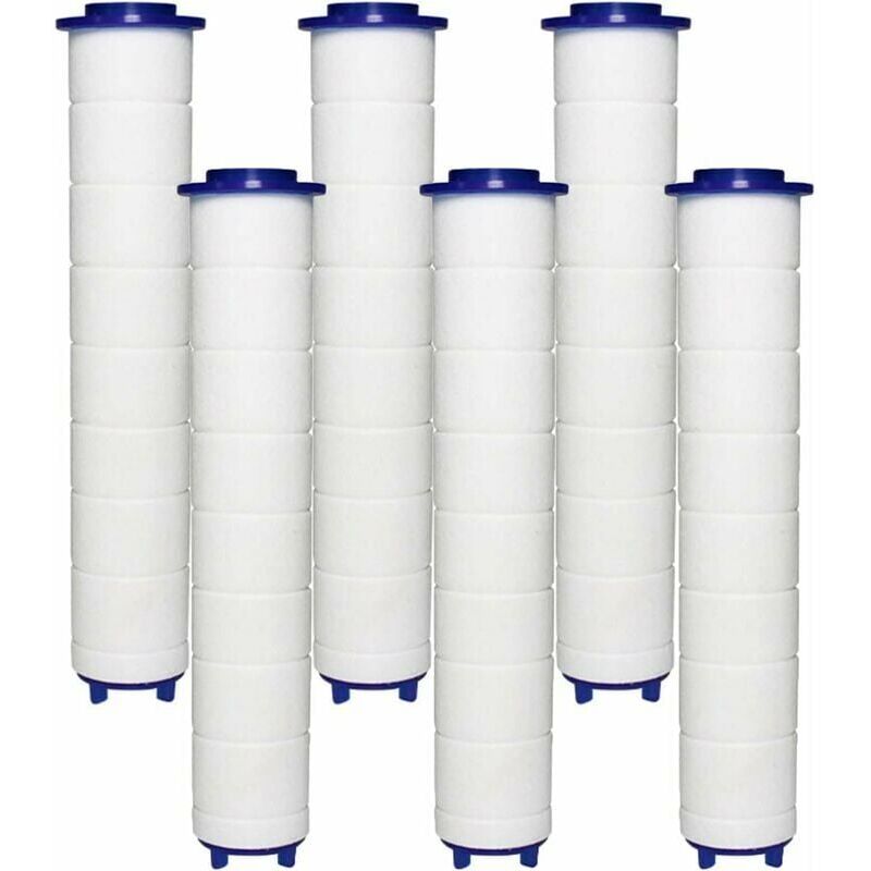 foto del prodotto filter soffione doccia 6 filtri in cotone pp, elemento filtrante in cotone pp per doccetta e filtro ionico, per soffione doccia a pioggia