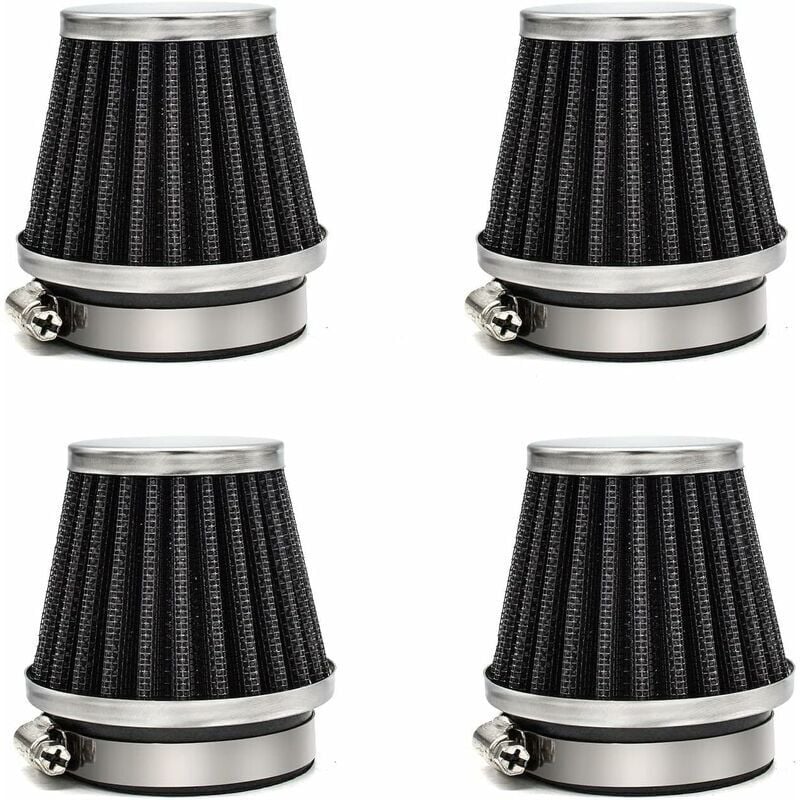 foto del prodotto filtri aria per moto da 54 mm, 4 pezzi, universali, compatibili con yamaha suzuki kawasaki gs700 gs750 gs850 gs1000 gs1100 gpz750 kz750 zx750 kz1000