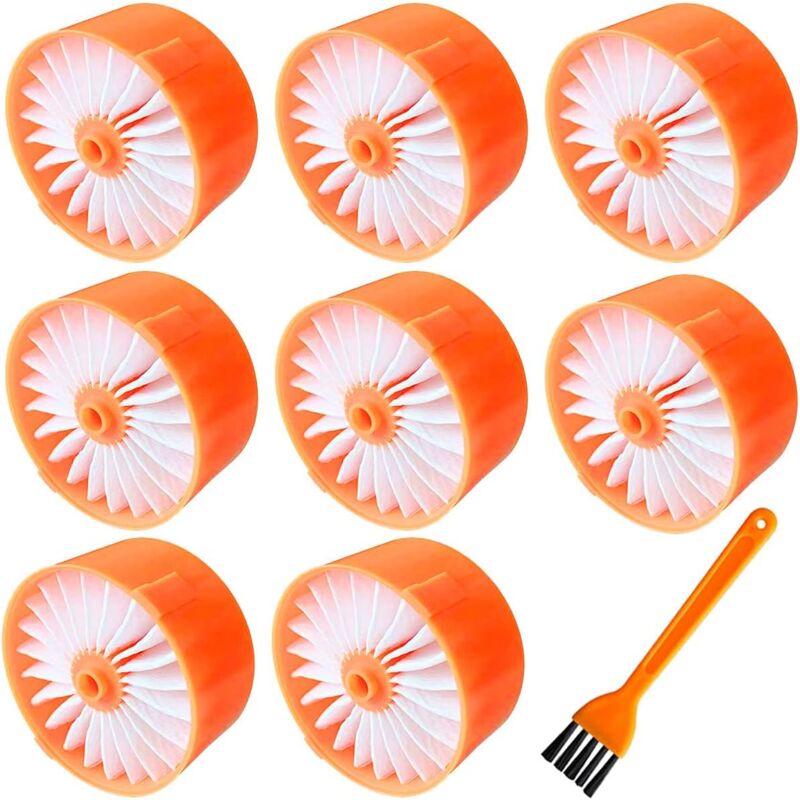 foto del prodotto filtri bsv2020g da 8 pezzi per aspirapolvere senza fili black decker bsv2020 bsv2020g bsv2020wapb, filtro principale plissettato sostituibile con