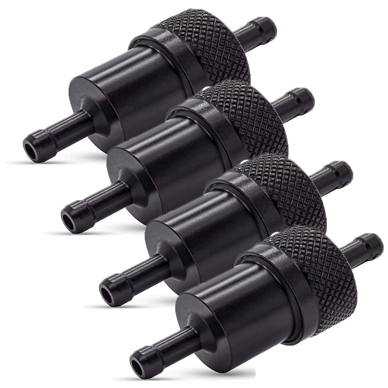 foto del prodotto filtri carburante universali in alluminio per auto e moto, neri, 8 mm
