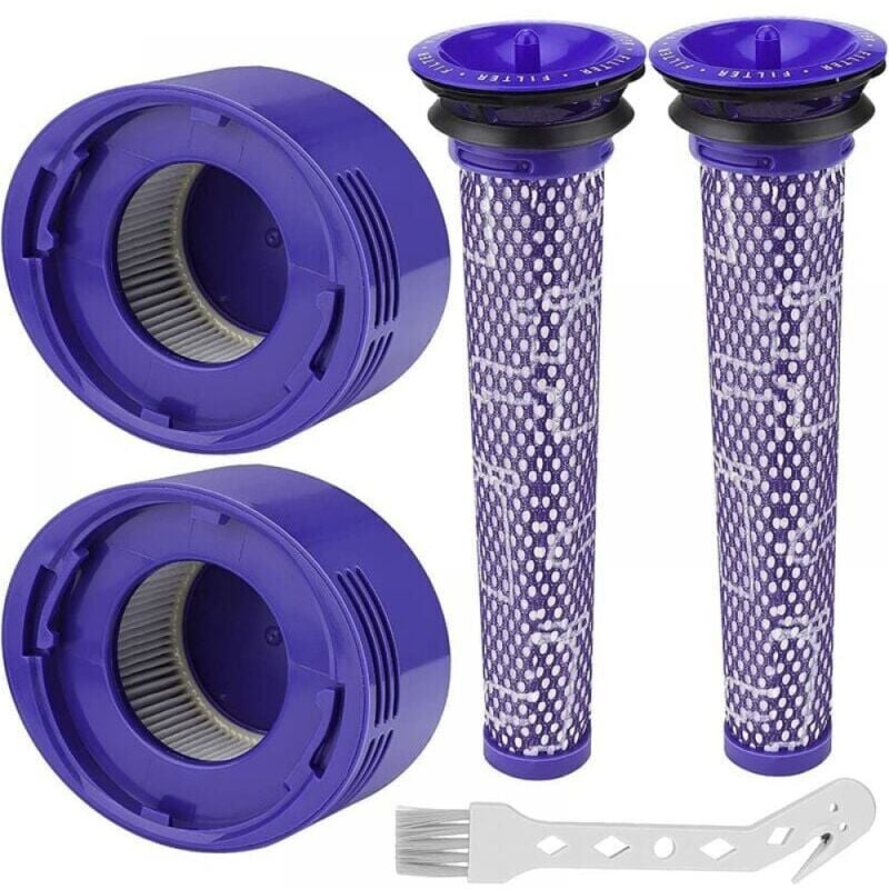 foto del prodotto filtri di ricambio lavabili per aspirapolvere dyson v7 v8 absolute e animal, accessori per aspirapolvere dyson v8 include 2 post filtri hepa, 2