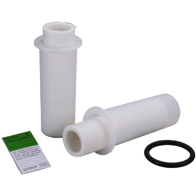 foto del prodotto filtri di ricambio per filtro dell'acqua fs 1', confezione da 2 (50 m con campana di protezione) (manicotto del filtro in tessuto non tessuto,