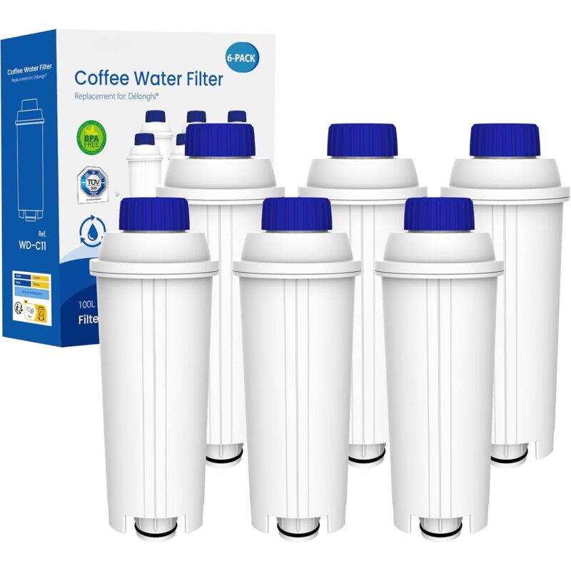 foto del prodotto filtri per caff ymyny, sostituzione del filtro per acqua de longhi dlsc002, compatibili con le macchine per caff e espresso de longhi magnifica 