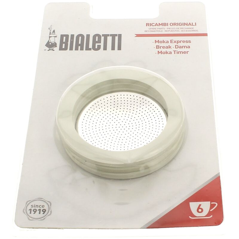 foto del prodotto filtro 3 guarnizioni 6 tazze per caffettiera bialetti
