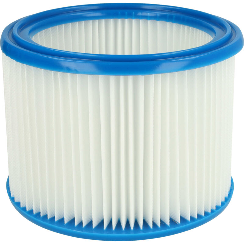 foto del prodotto filtro a pieghe piatte compatibile con jmp inox 35 aspirapolvere - bianco / blu - vhbw