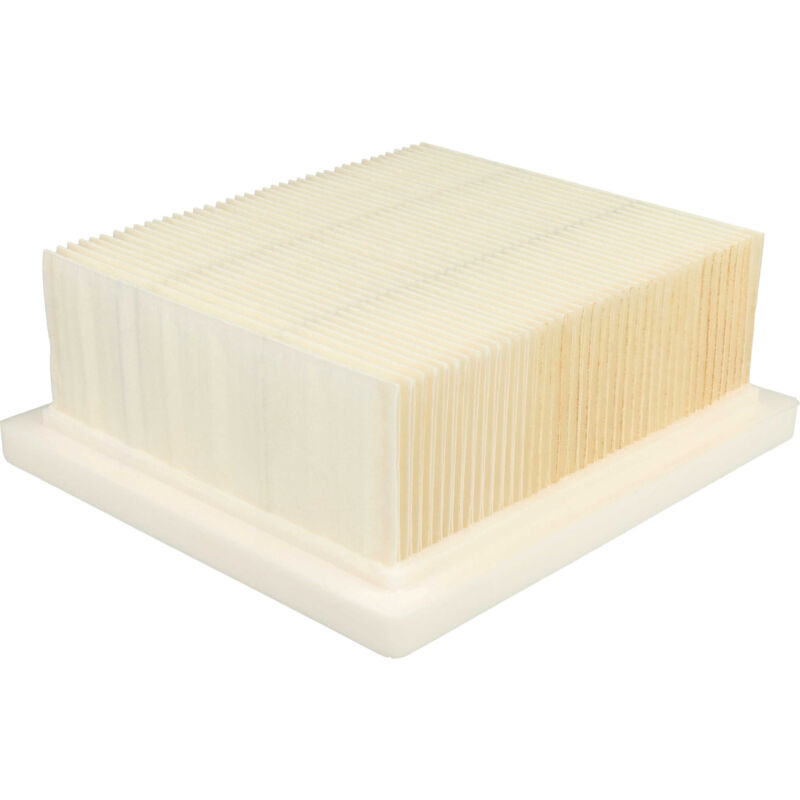 foto del prodotto filtro a pieghe piatte compatibile con worx wx031, wx031.9 aspirapolvere elemento filtrante vhbw