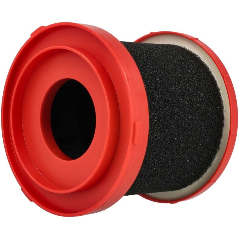 foto del prodotto filtro a umido compatibile con milwaukee m12fvcl, m18fpovcl, m18vc2, 0970-20 - m18 aspirapolvere - plastica gommapiuma rosso nero - vhbw