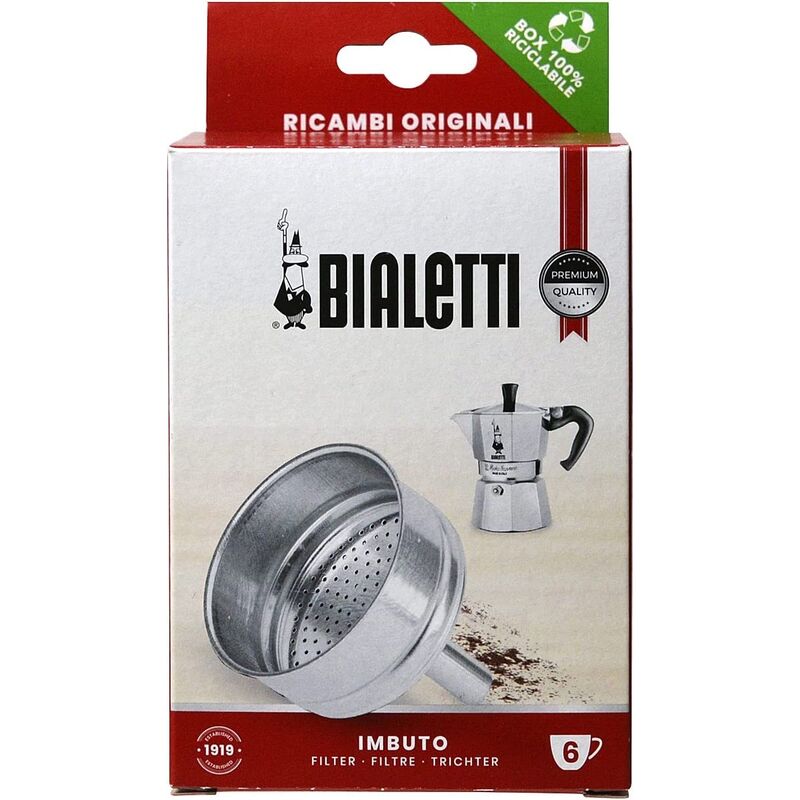 foto del prodotto filtro ad imbuto 6 tz bialetti moka ricambi 8001315