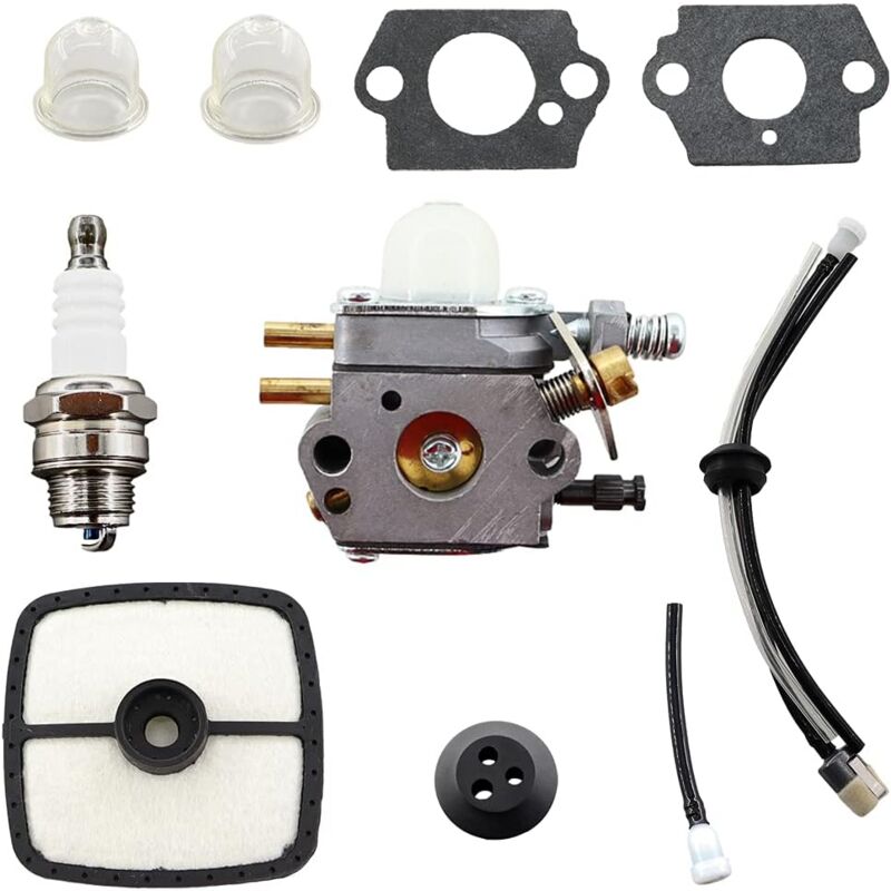 foto del prodotto filtro aria carburatore candela per echo srm2015 srm2305 srm2455 zama c1u k53 c1u k52 at203a trimmer