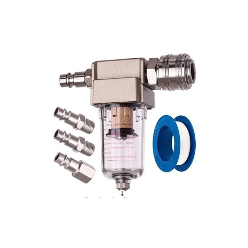 foto del prodotto filtro aria compressa, separatore acqua, separatore olio, attacco rapido inclusi