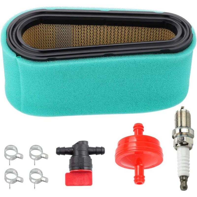 foto del prodotto filtro aria con prefiltro per 496894 496894s 493909 691642 272403 e altri modelli, kit di ricambio per filtro aria e carburante prefiltro 11 in 1