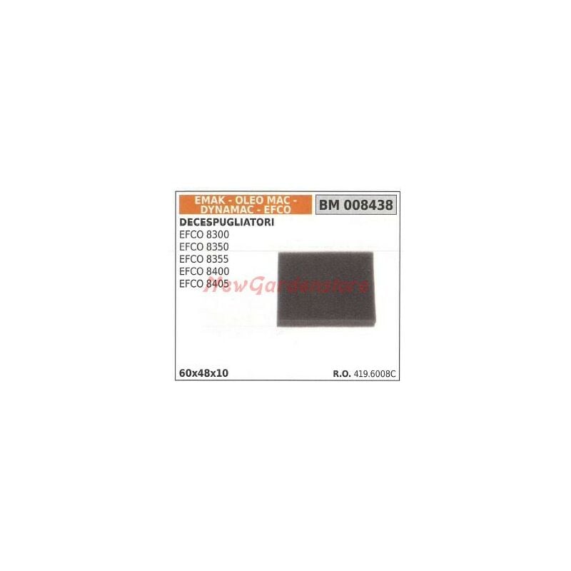 foto del prodotto filtro aria decespugliatore oleomac efco 8300 8350 8355 8400 8405 4196008c