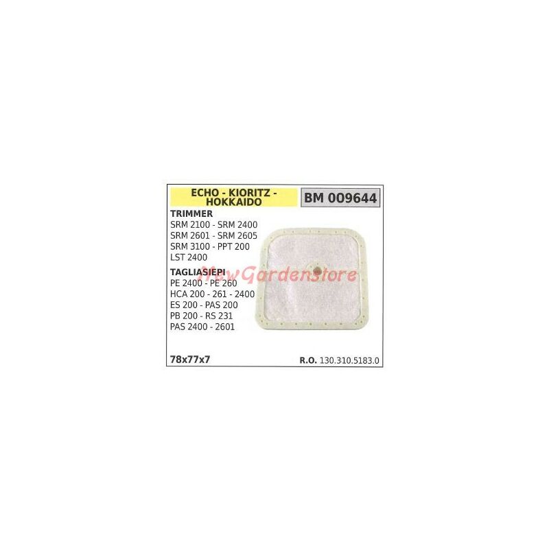 foto del prodotto filtro aria echo trimmer srm 2100 2400 2601 2605 3100 009644