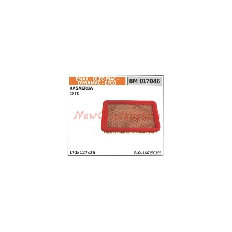 foto del prodotto filtro aria emak oleomac efco tagliaerba rasaerba 48tk l66150155
