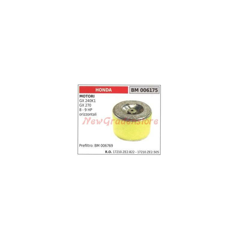 foto del prodotto filtro aria honda motore gx 240k1 270 8 9 hp 006175 194010 17210 ze2 822 17210 ze2 505