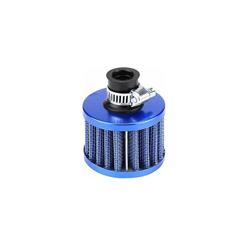 foto del prodotto filtro aria, keenso 12mm kit filtro aspirazione aria universale a forma di fungo presa aria fredda per veicoli blu 